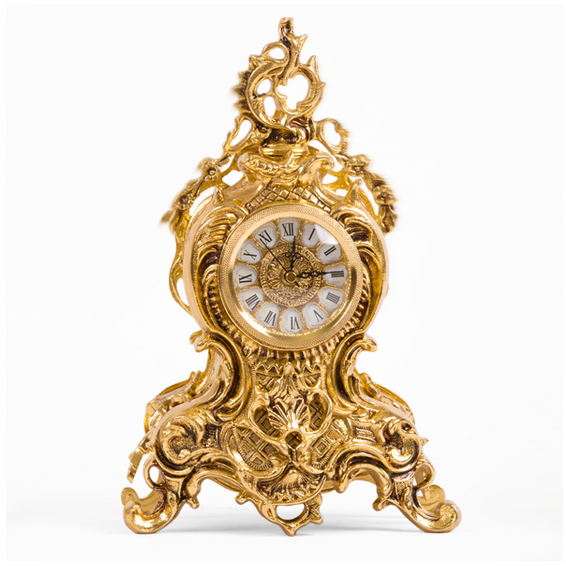 Часы каминные "Сассари" h36х23см (латунь, золото) Италия