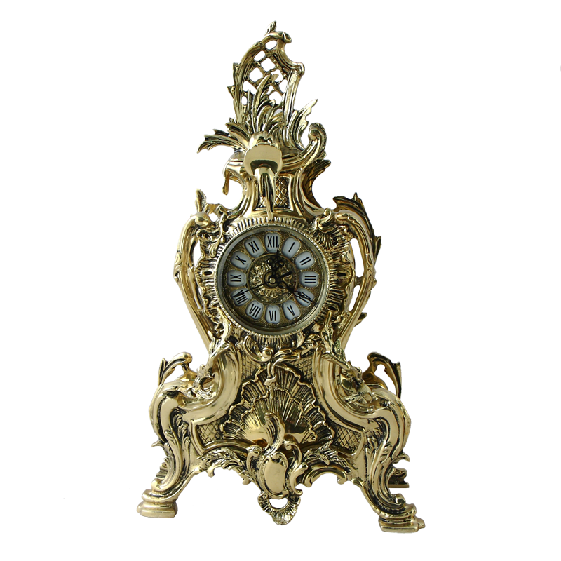 Часы каминные &quot;Флоринда&quot; 50x29x12см (бронза, золото) Португалия