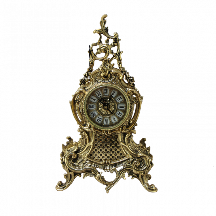 Часы каминные "Дон Луи" 43x25х12см (бронза, золото) Португалия
