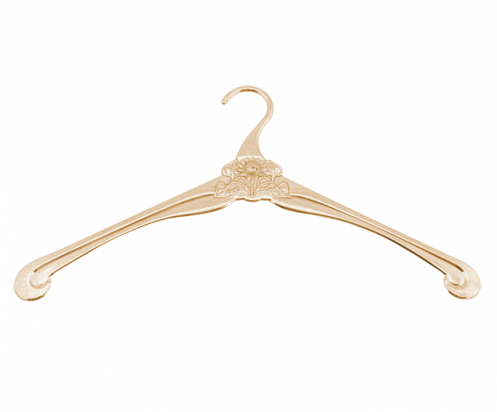 Вешалка для одежды Плечики 41х20см (латунь, золото) Италия АМД