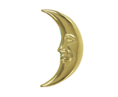 Настенное украшение &quot;Луна&quot; большая 26х15см (латунь, золото) Италия