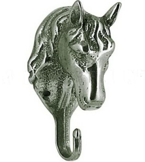 Вешалка-крючок настенная &quot;Голова Лошади&quot; 5х10см (латунь, серебро) Италия Stilars