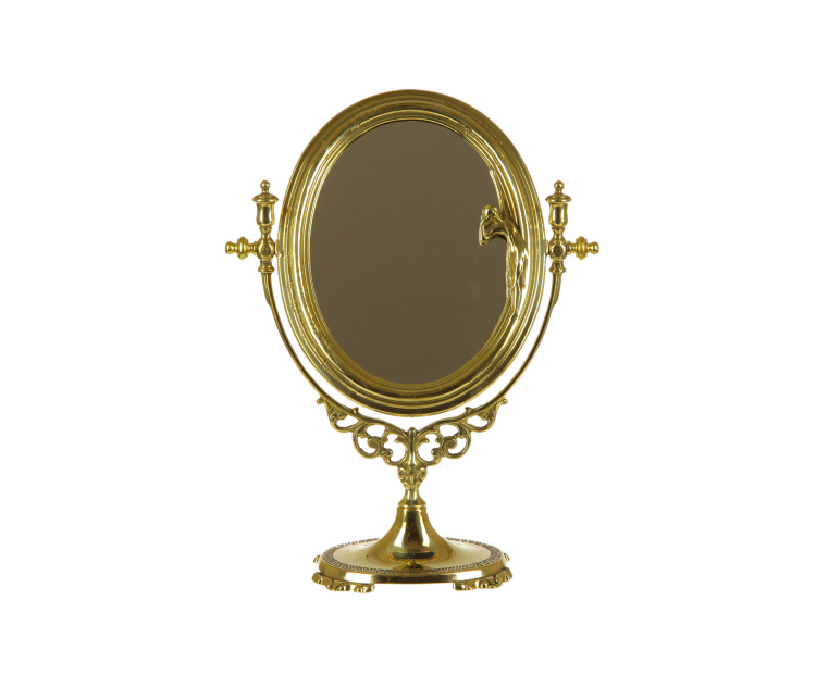Зеркало настольное "Танго" 44см (латунь, золото) Италия