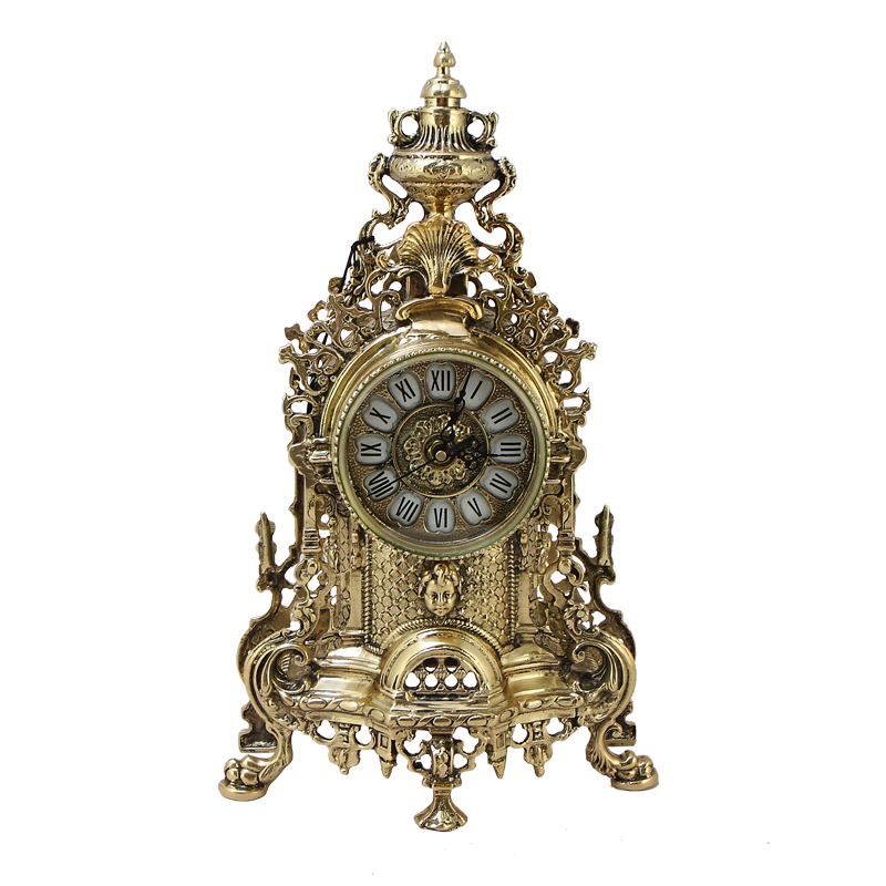 Часы каминные &quot;Возрождение&quot; 40х24х11см (бронза, золото) Португалия