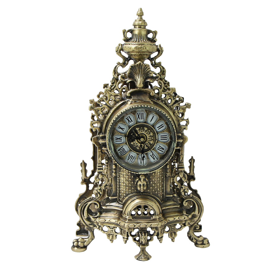 Часы каминные &quot;Возрождение&quot; 40х24х11см (бронза, антик) Португалия