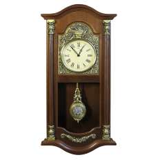 Часы настенные классические корпусные 70х34см с маятником
