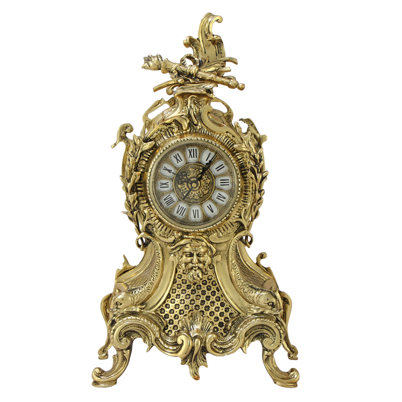 Часы каминные &quot;Карранка&quot; 46х27х12см (бронза, золото) Португалия