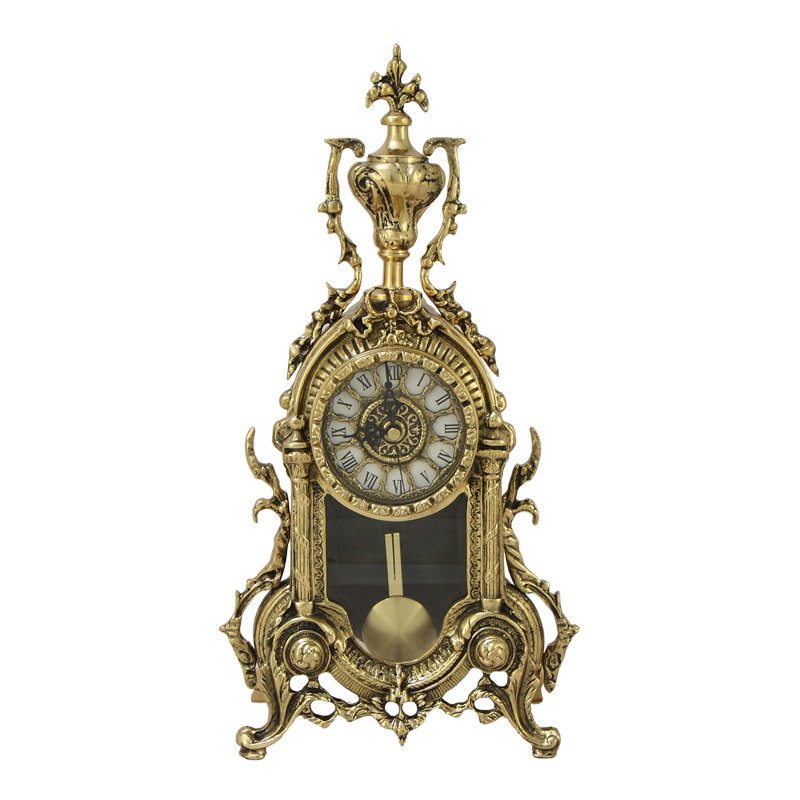 Часы каминные с маятником &quot;Инес&quot; 38х20х12см (бронза, золото) Португалия