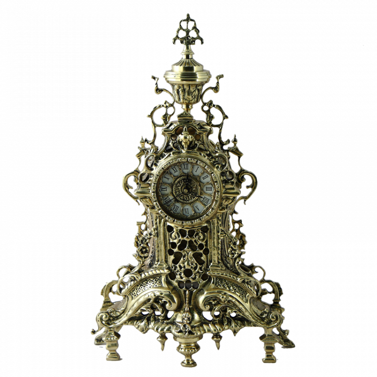 Часы каминные "Фердинандо" 37x29x10см (бронза, золото) Португалия