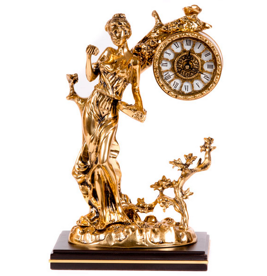Часы-статуэтка "Ожидание" 31см (бронза, золото) Испания