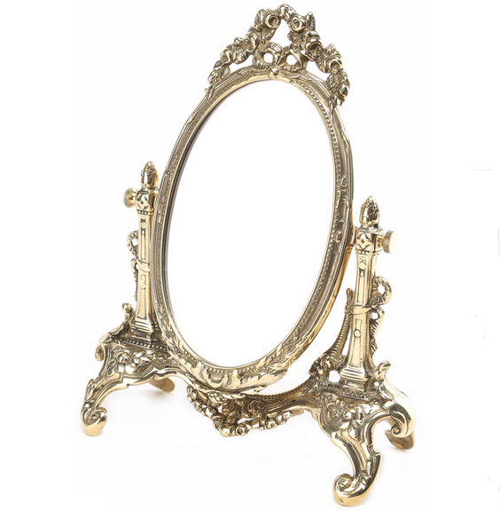 Зеркало настольное &quot;Людовик XVI&quot; 25х30см (латунь, золото) Италия