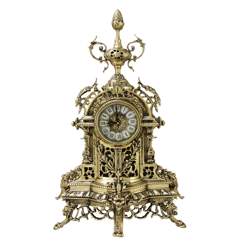 Часы каминные &quot;Пинья&quot; 58х33х18см (бронза, золото) Португалия
