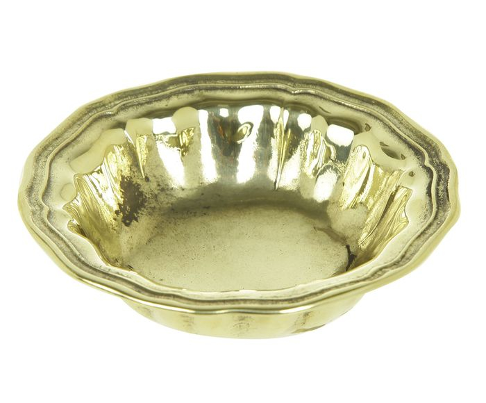 Тарелка фигурная d13,5см (латунь, золото) Италия