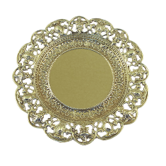Декоративная тарелка "Медора" d33см (латунь, золото) Италия 