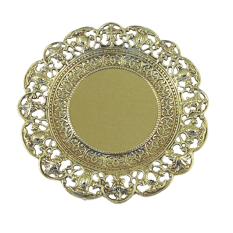 Декоративная тарелка &quot;Медора&quot; d33см (латунь, золото) Италия 
