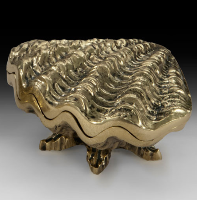 Шкатулка для украшений "Морская Раковина" 13х7см  (бронза, золото) Испания