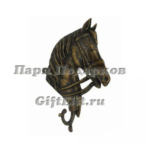 Вешалка настенная для одежды "Лошадь-2" Италия (антик)