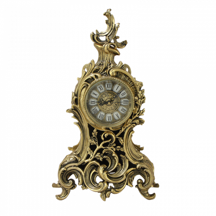 Часы каминные "Сильва" 44х27х15см (бронза, золото) Португалия