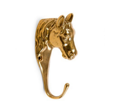 Вешалка-крючок настенная "Голова Лошади" малая h8х3,5см (латунь, золото) Италия