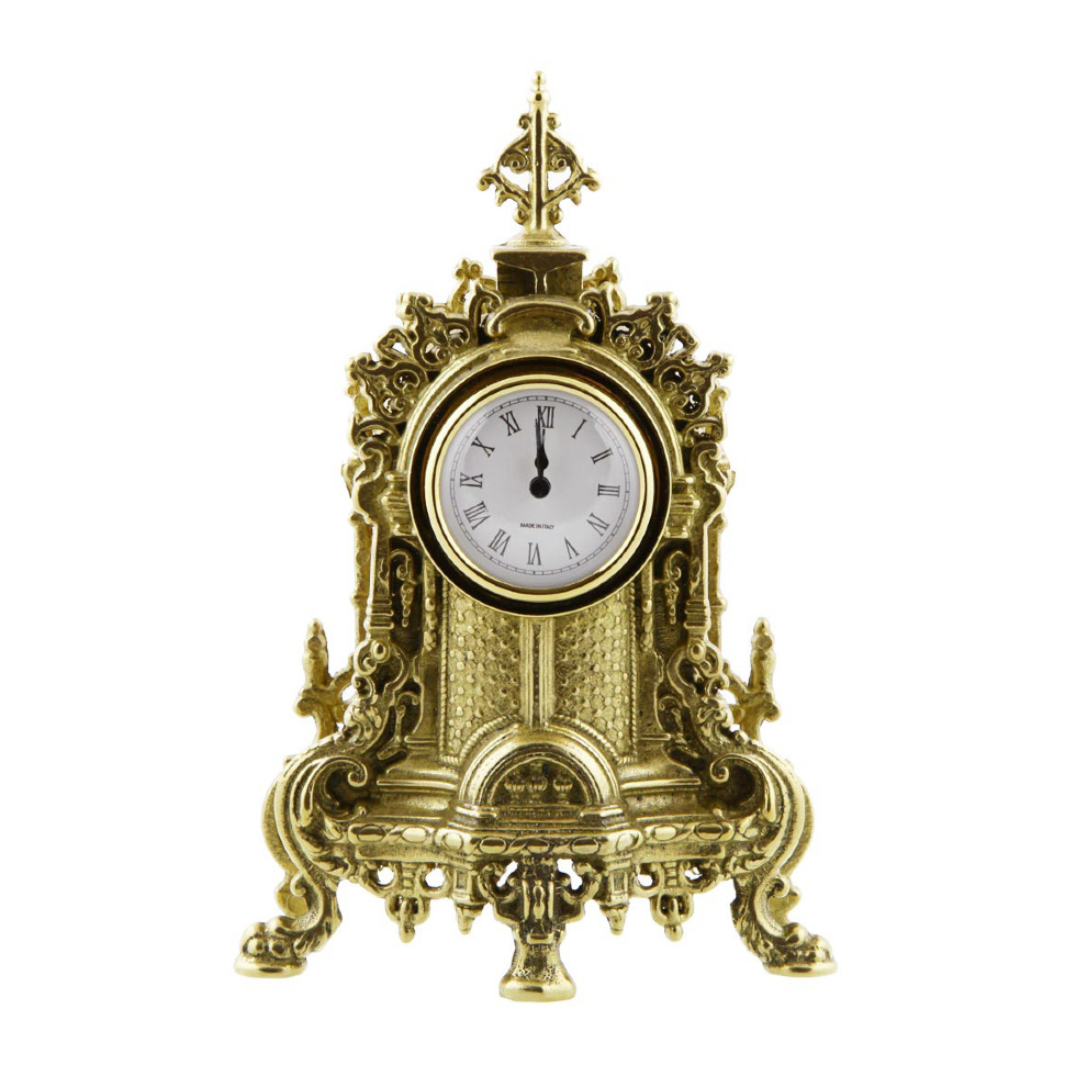Часы каминные &quot;Милано&quot; 23х15х12см (латунь, золото) Италия