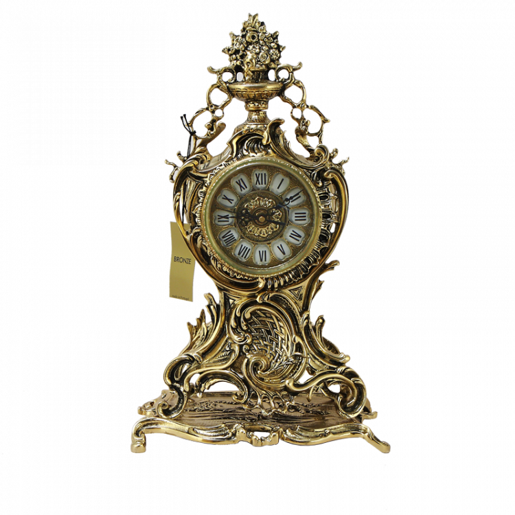 Часы каминные "Афонсу V" 41х24х12 см (бронза, золото) Португалия