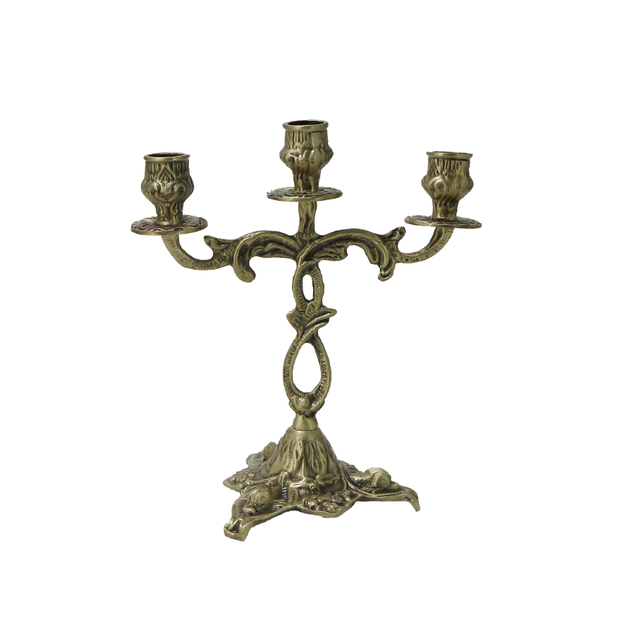 Канделябр бронзовый  на 3 свечи 24х22х12 см (Антик) Португалия