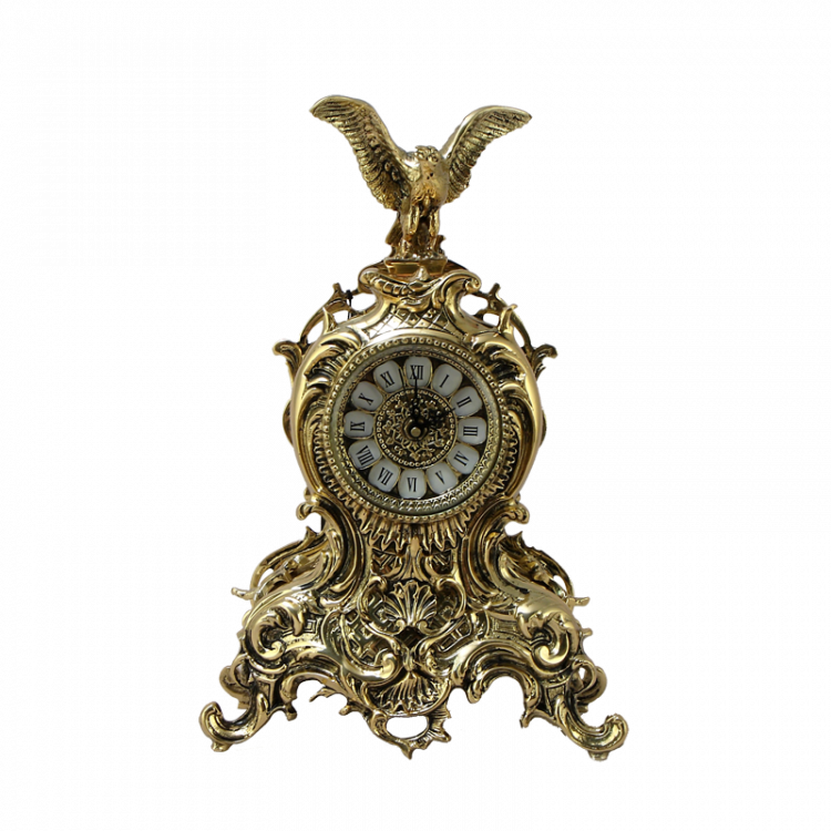 Часы каминные "Дон Жуан Гран Агило" 38х25х11см (бронза, золото) Португалия