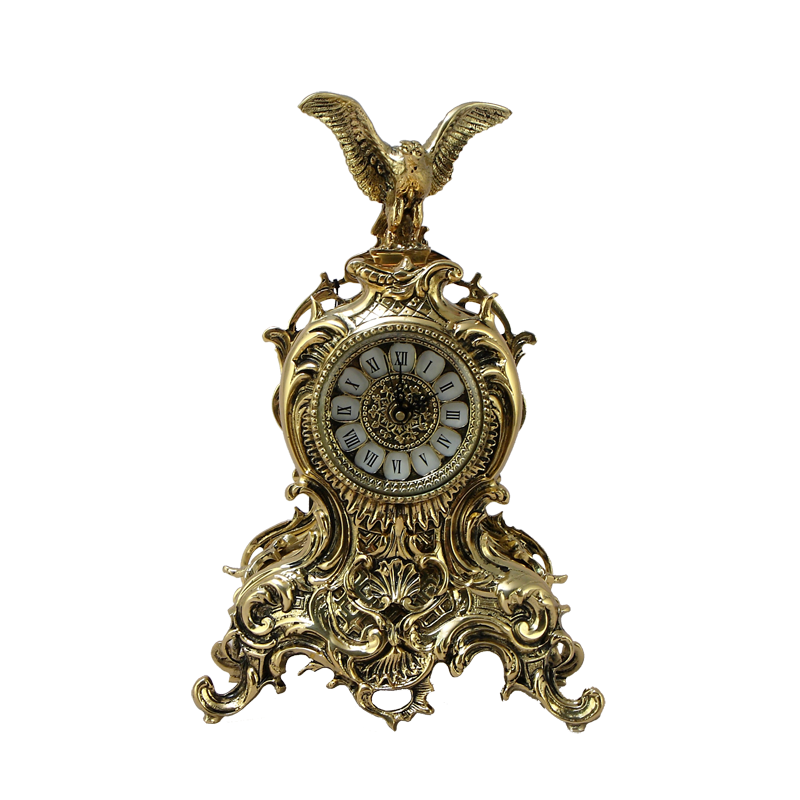 Часы каминные &quot;Дон Жуан Гран Агило&quot; 38х25х11см (бронза, золото) Португалия