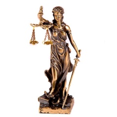 Статуэтка &quot;Богиня правосудия Фемида&quot; h19,5х5х6 см (бронза, золото) Россия