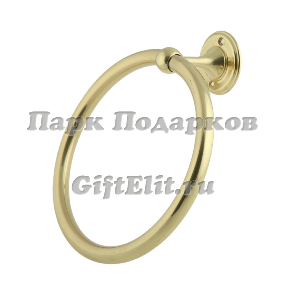 Настенная вешалка-кольцо для полотенец &quot;Витеро&quot; d21см (латунь, золото) Италия
